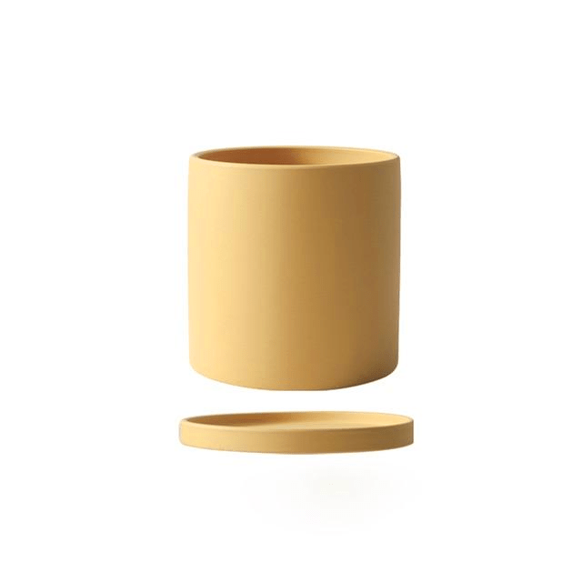 Hommfer – Cache - Pot en Céramique avec Soucoupe - Hommfer
