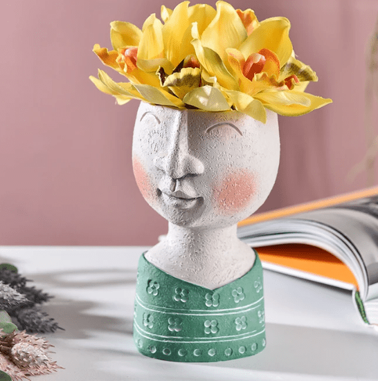 Hommfer – Cache - pot Sculptural avec Visage - Hommfer