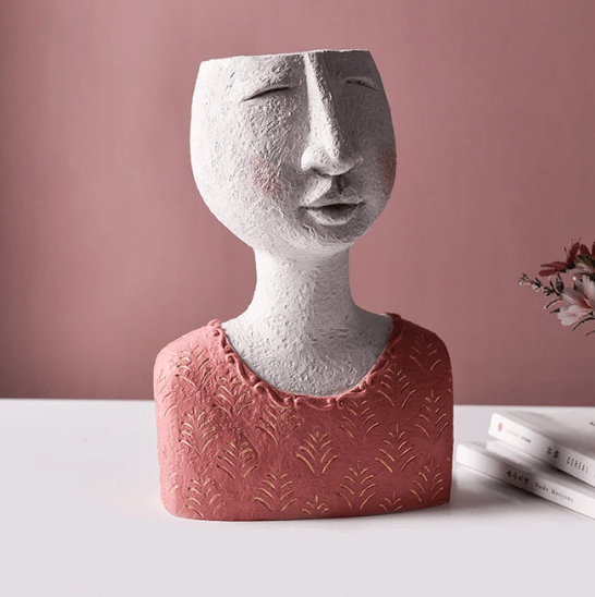 Hommfer – Cache - pot Sculptural avec Visage - Hommfer