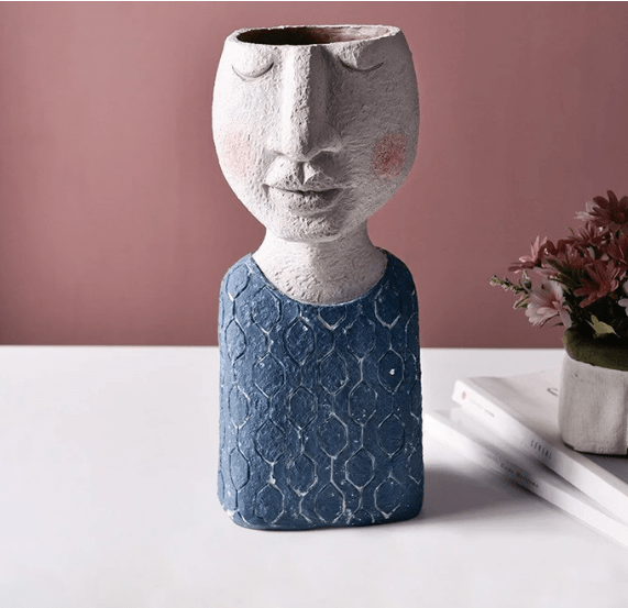 Hommfer – Cache - pot Sculptural avec Visage - Hommfer