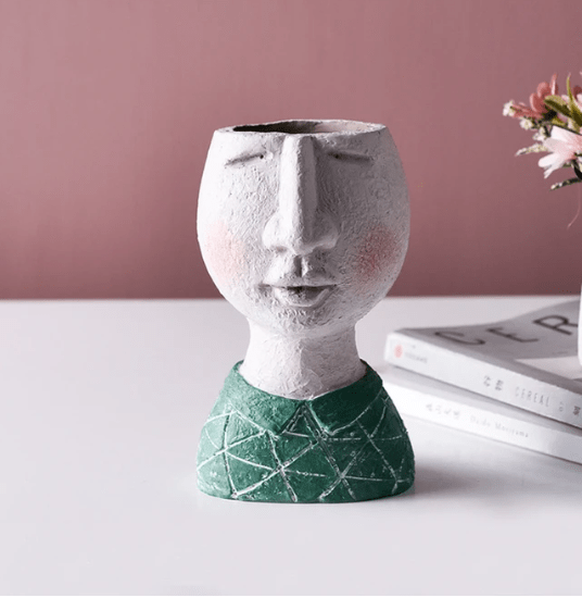 Hommfer – Cache - pot Sculptural avec Visage - Hommfer