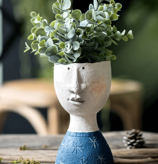 Hommfer – Cache - pot Sculptural avec Visage - Hommfer
