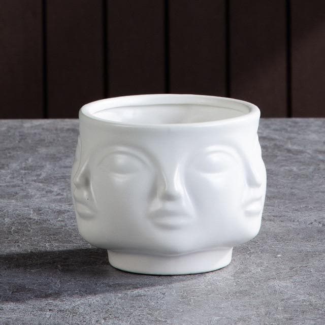 Hommfer – Cache - pots et Vases Visage en Céramique Artistique pour Salon - Hommfer