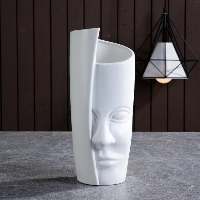 Hommfer – Cache - pots et Vases Visage en Céramique Artistique pour Salon - Hommfer