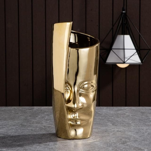 Hommfer – Cache - pots et Vases Visage en Céramique Artistique pour Salon - Hommfer