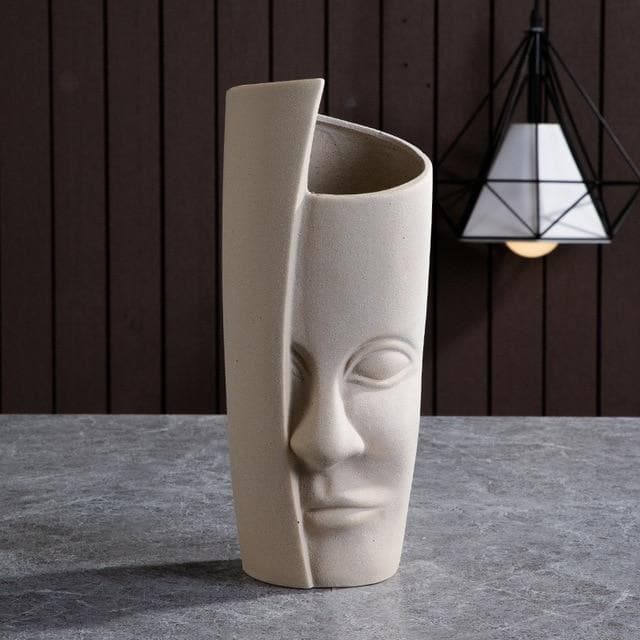 Hommfer – Cache - pots et Vases Visage en Céramique Artistique pour Salon - Hommfer