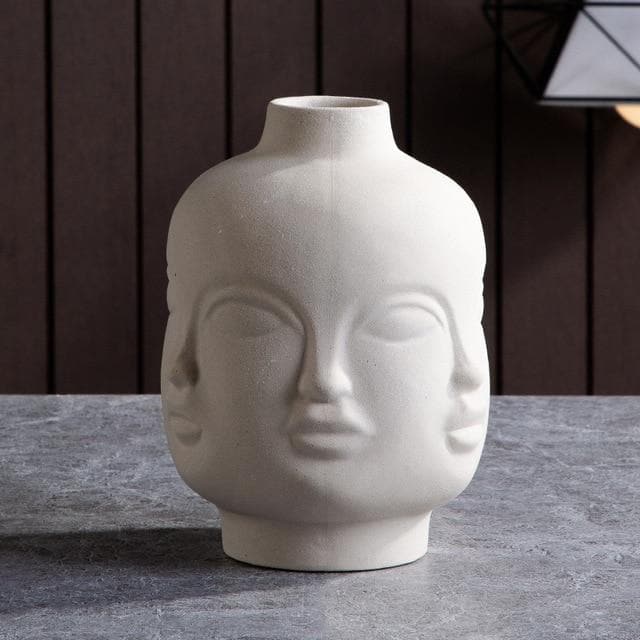Hommfer – Cache - pots et Vases Visage en Céramique Artistique pour Salon - Hommfer