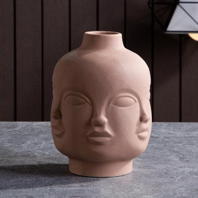 Hommfer – Cache - pots et Vases Visage en Céramique Artistique pour Salon - Hommfer