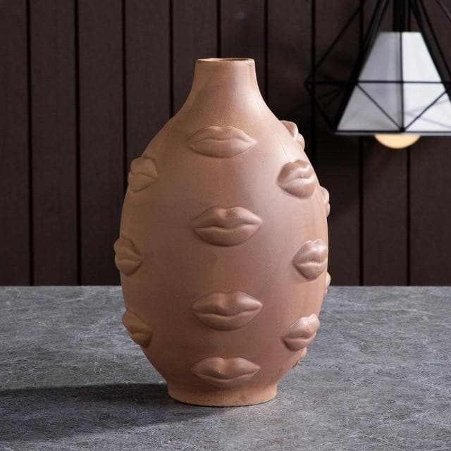 Hommfer – Cache - pots et Vases Visage en Céramique Artistique pour Salon - Hommfer