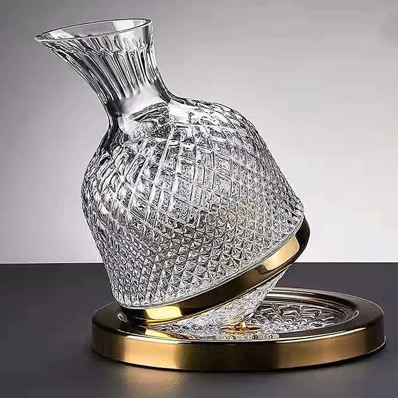 Hommfer – Carafe à décanter rotative et élégante en cristal - Hommfer