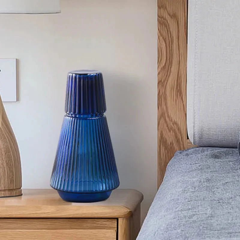 Hommfer – Carafe en Verre Plissé avec Gobelet - Hommfer