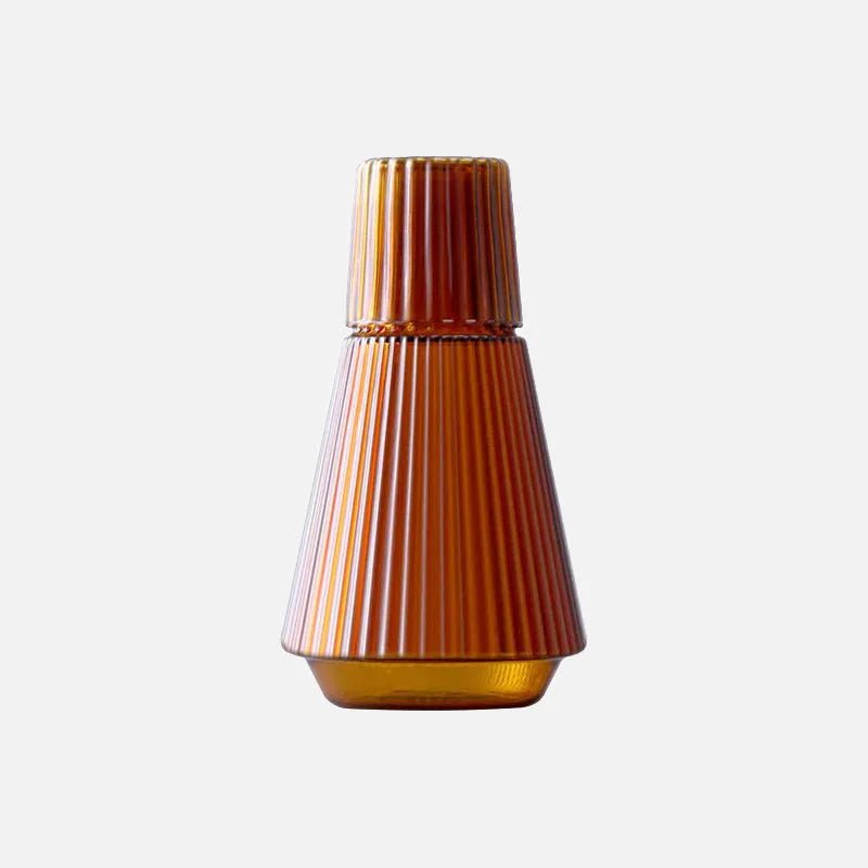 Hommfer – Carafe en Verre Plissé avec Gobelet - Hommfer