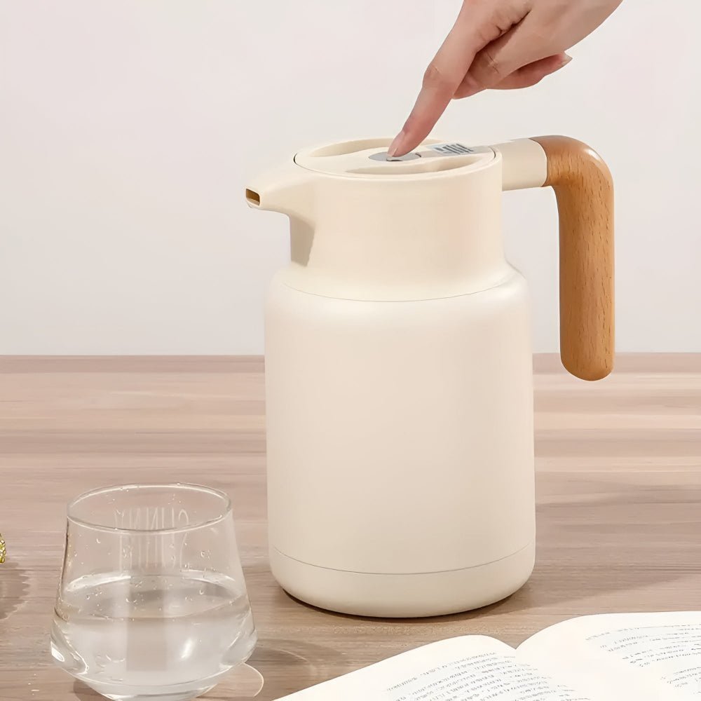 Hommfer – Carafe Isotherme avec Poignée en Bois - Hommfer