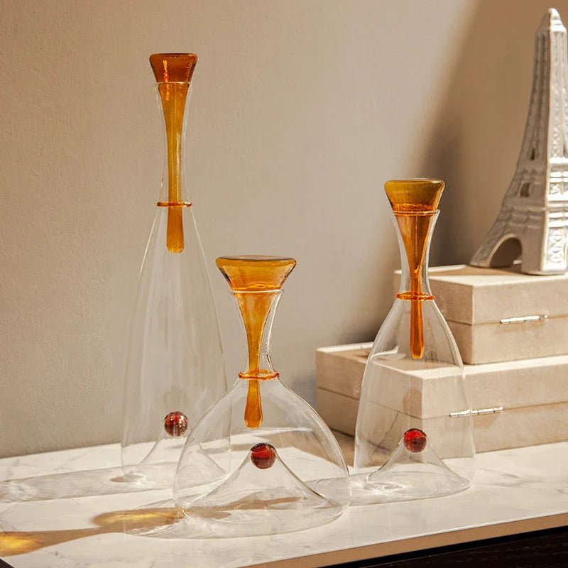 Hommfer – Carafe soufflée à la main avec bouchon décoratif - Hommfer