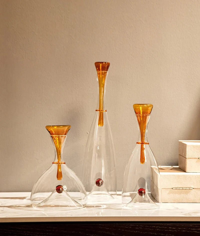 Hommfer – Carafe soufflée à la main avec bouchon décoratif - Hommfer
