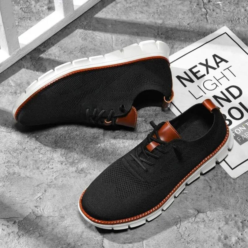 Hommfer - Chaussures Homme Flexeno en Maille Respirante avec Semelles Amortissantes pour un Confort Toute la Journée - Hommfer