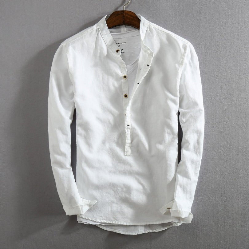 Hommfer - Chemise Nukada en Lin et Coton - Style Japonais Élégant - Hommfer
