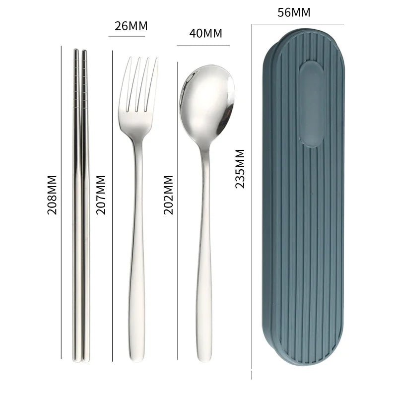 Hommfer – Coffret de Couverts en Acier Inoxydable 3 Pièces avec Boîte - Hommfer