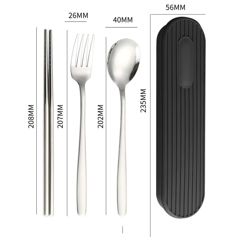 Hommfer – Coffret de Couverts en Acier Inoxydable 3 Pièces avec Boîte - Hommfer