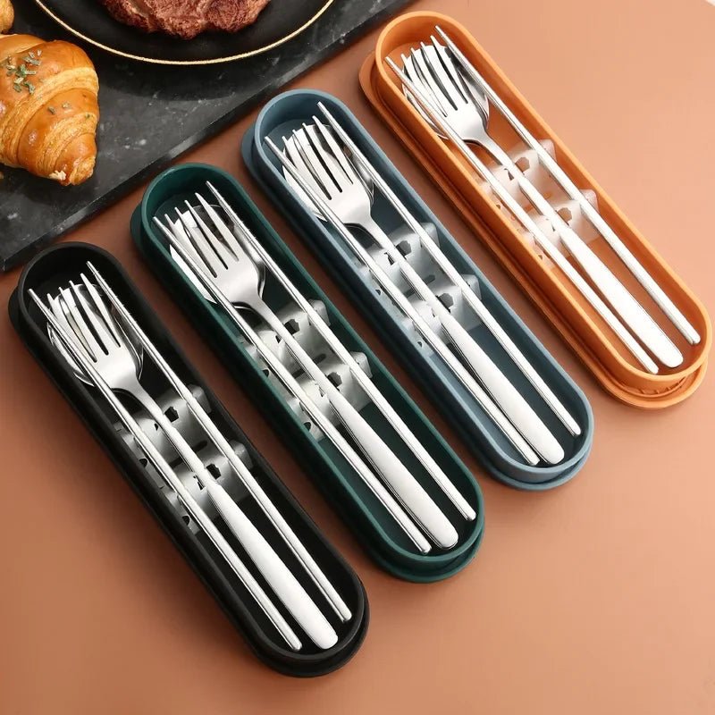 Hommfer – Coffret de Couverts en Acier Inoxydable 3 Pièces avec Boîte - Hommfer
