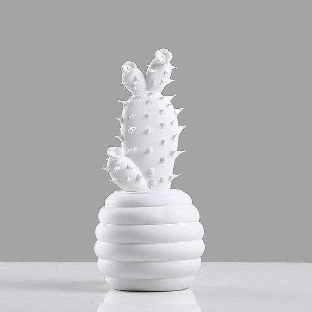 Hommfer – Collection de Cactus en Porcelaine Blanche - Hommfer