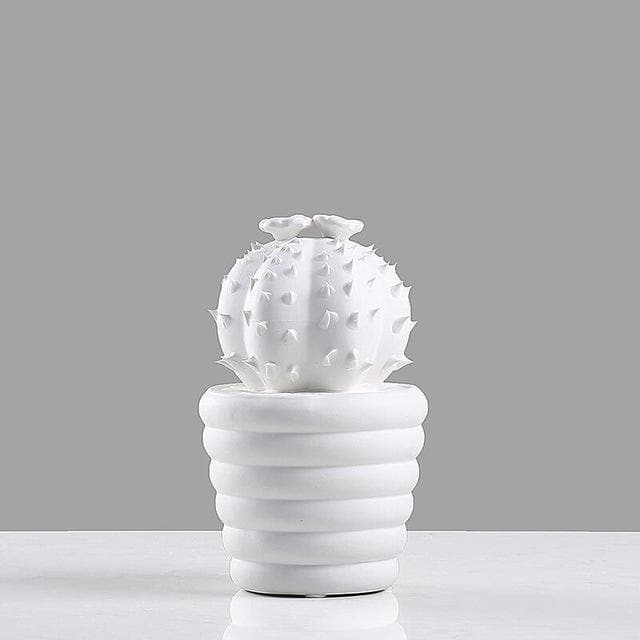 Hommfer – Collection de Cactus en Porcelaine Blanche - Hommfer