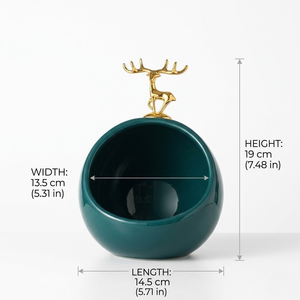 Hommfer – Coupelle Décorative en Céramique avec Motif de Cerf - Hommfer