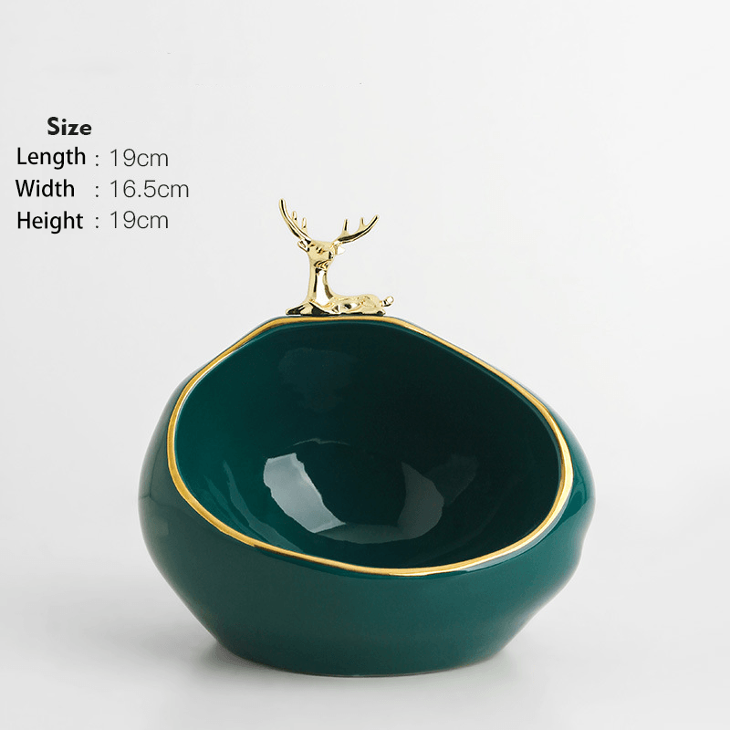 Hommfer – Coupelle Décorative en Céramique avec Motif de Cerf - Hommfer