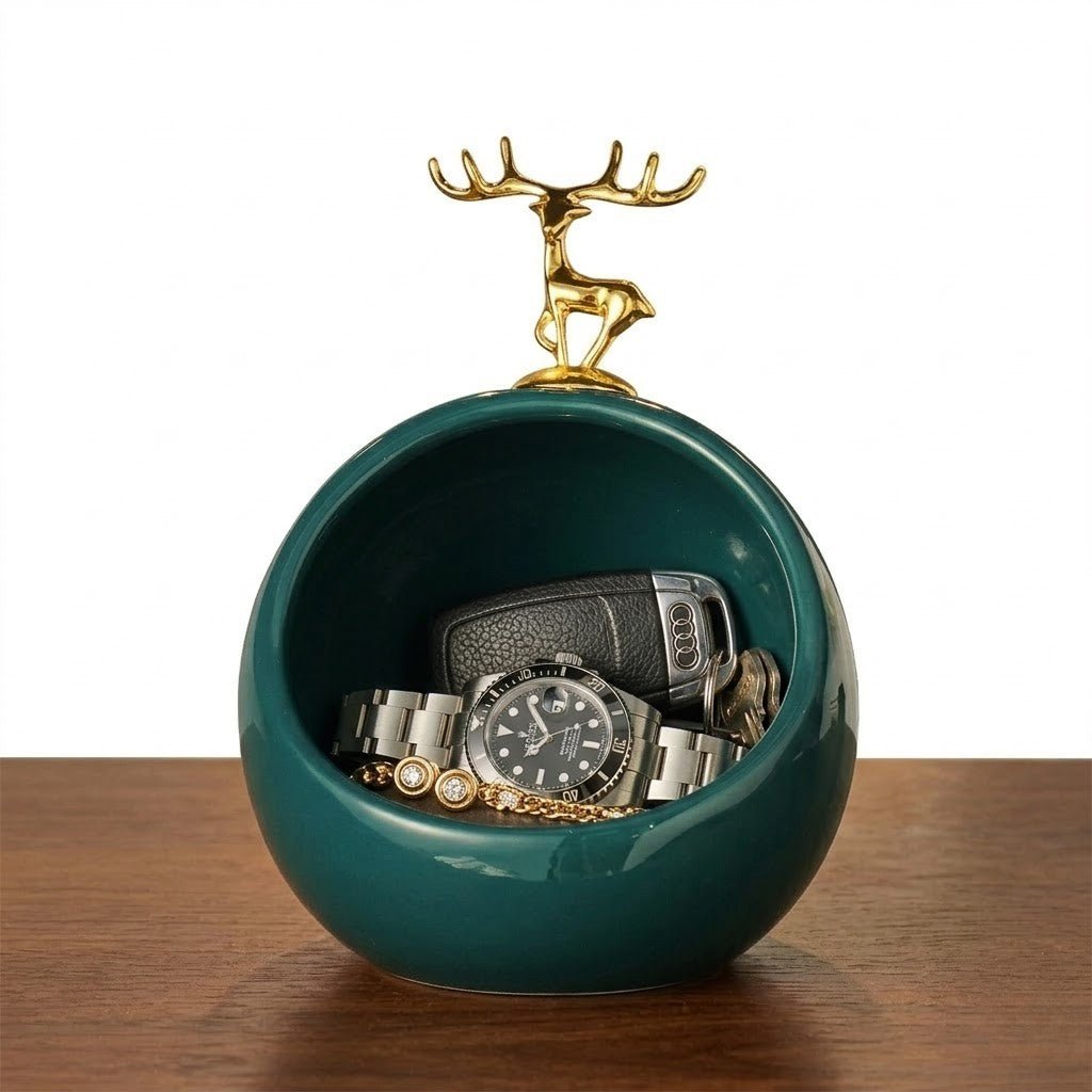 Hommfer – Coupelle Décorative en Céramique avec Motif de Cerf - Hommfer