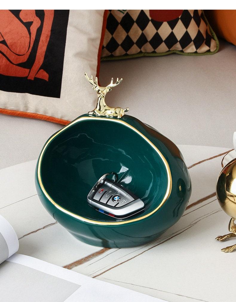 Hommfer – Coupelle Décorative en Céramique avec Motif de Cerf - Hommfer