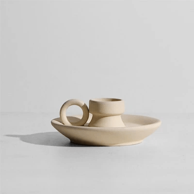 Hommfer – Décor Céramique Taupe et Bougeoirs Modernes - Hommfer