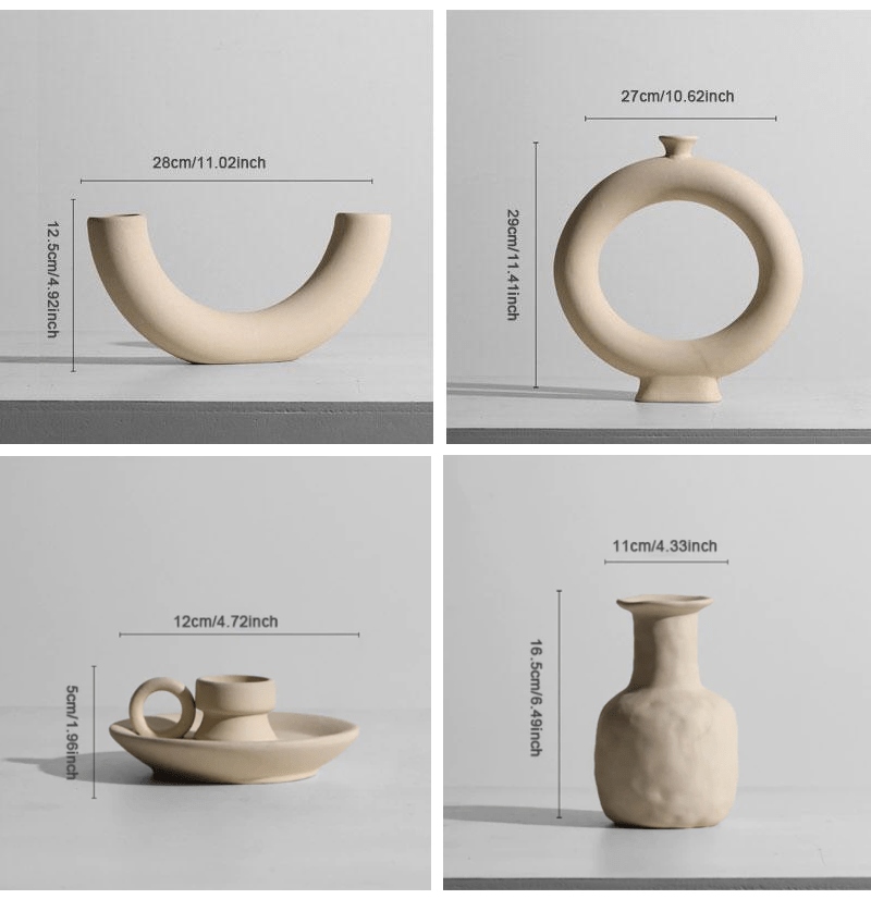 Hommfer – Décor Céramique Taupe et Bougeoirs Modernes - Hommfer