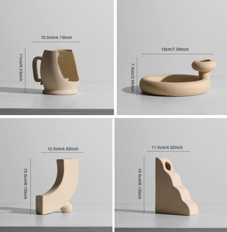 Hommfer – Décor Céramique Taupe et Bougeoirs Modernes - Hommfer
