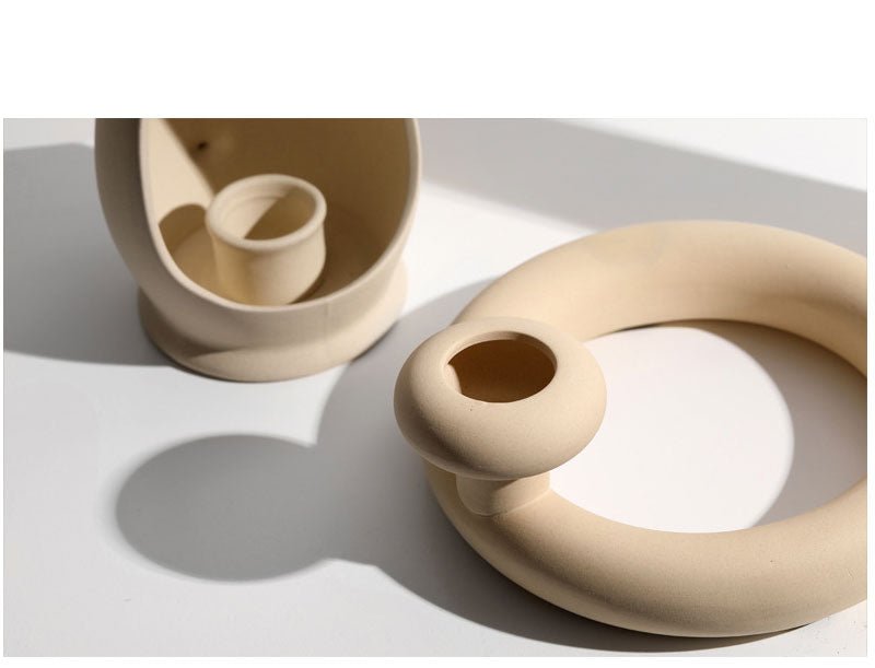 Hommfer – Décor Céramique Taupe et Bougeoirs Modernes - Hommfer