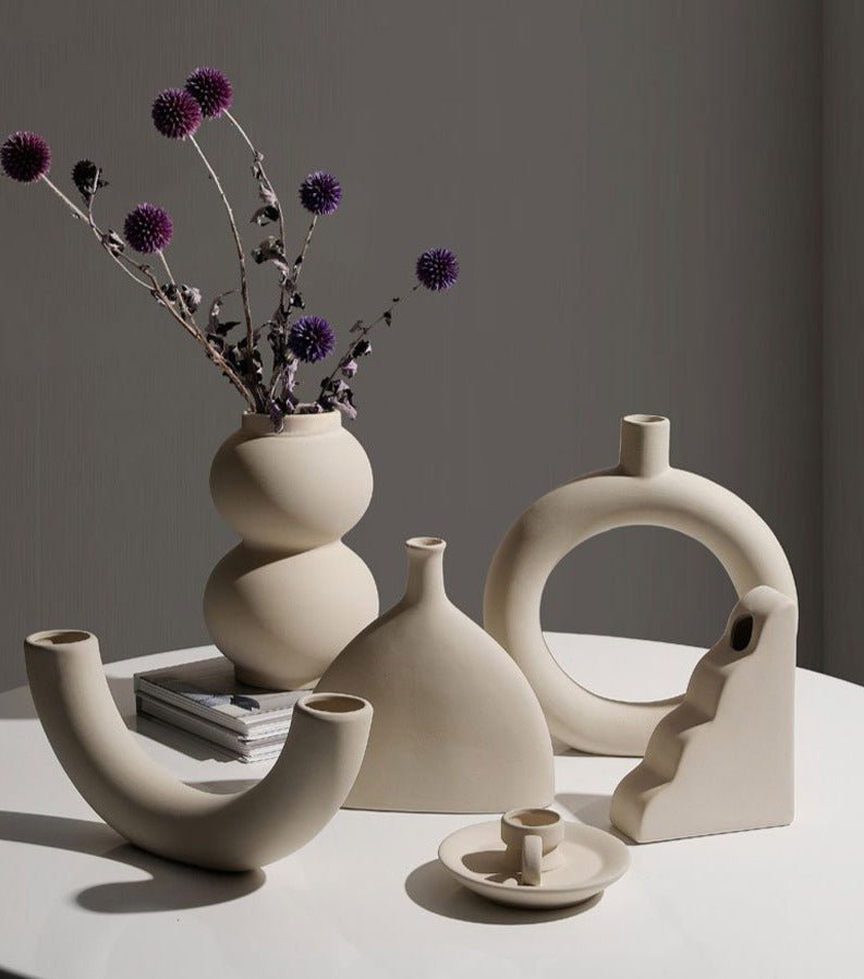 Hommfer – Décor Céramique Taupe et Bougeoirs Modernes - Hommfer
