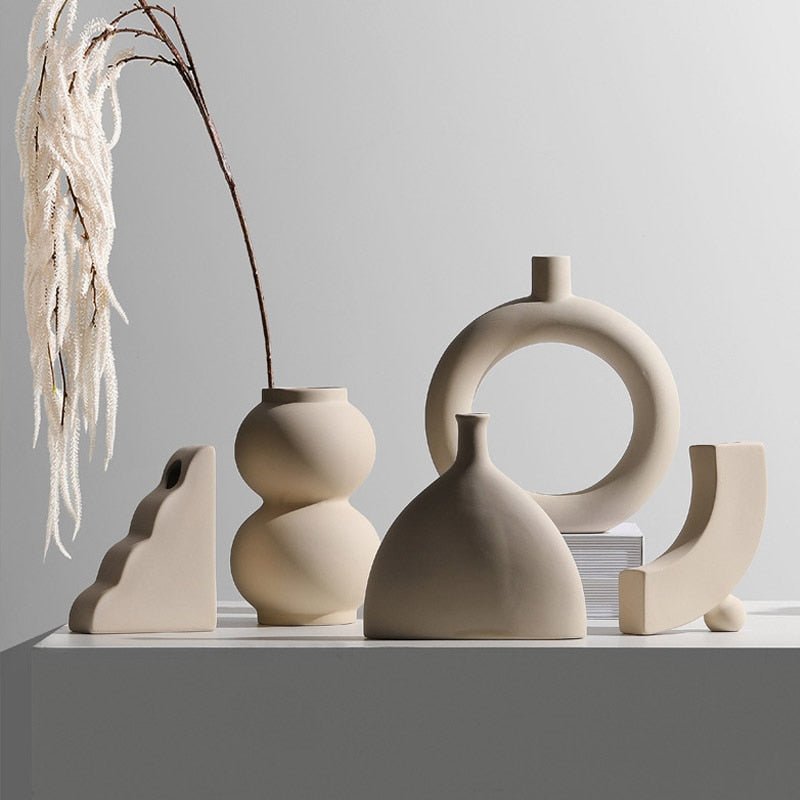 Hommfer – Décor Céramique Taupe et Bougeoirs Modernes - Hommfer