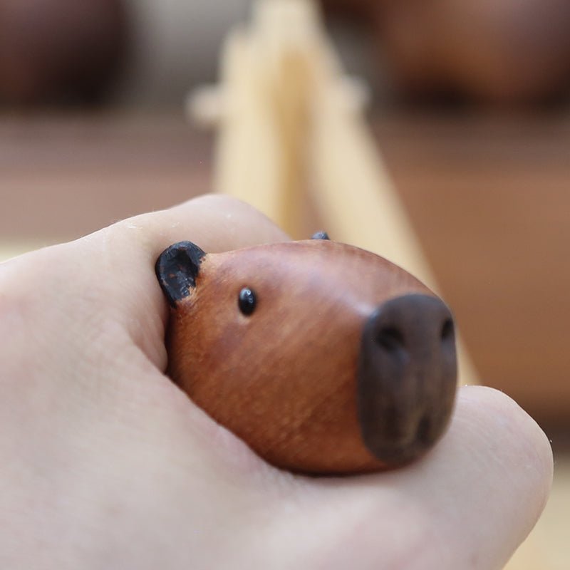 Hommfer – Décoration Capybara en Bois avec Orange - Hommfer