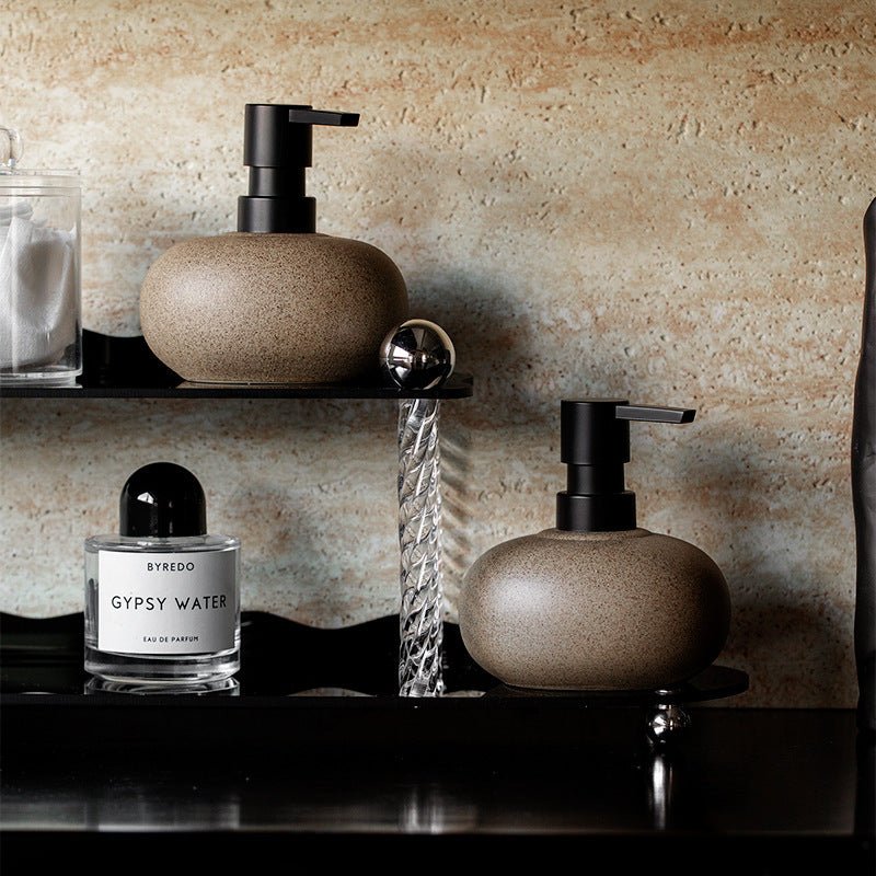 Hommfer – Distributeur de savon élégant en céramique blanche pour salle de bain - Hommfer