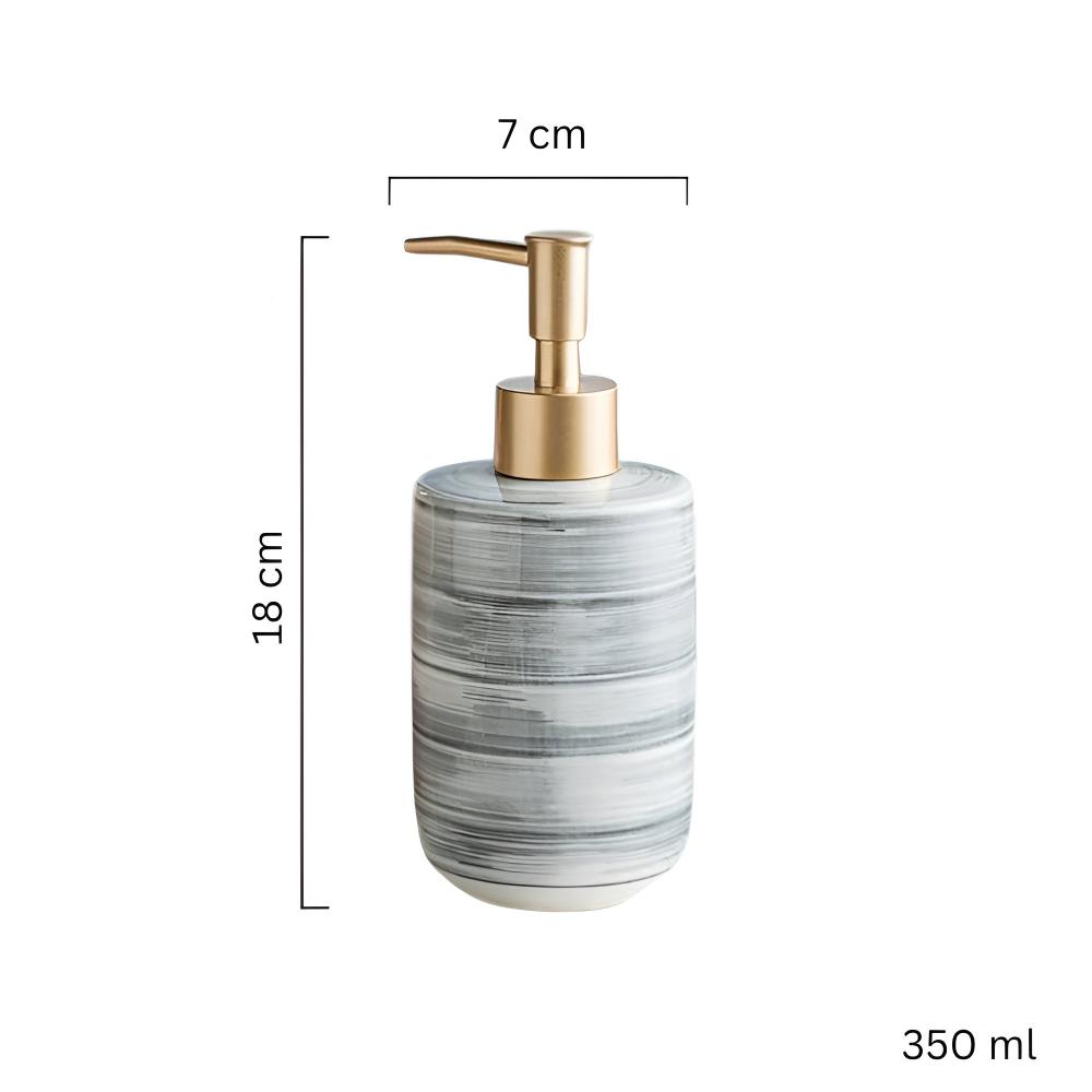 Hommfer - Distributeur de savon en céramique effet marbre - Hommfer