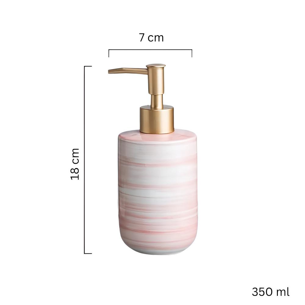 Hommfer - Distributeur de savon en céramique effet marbre - Hommfer