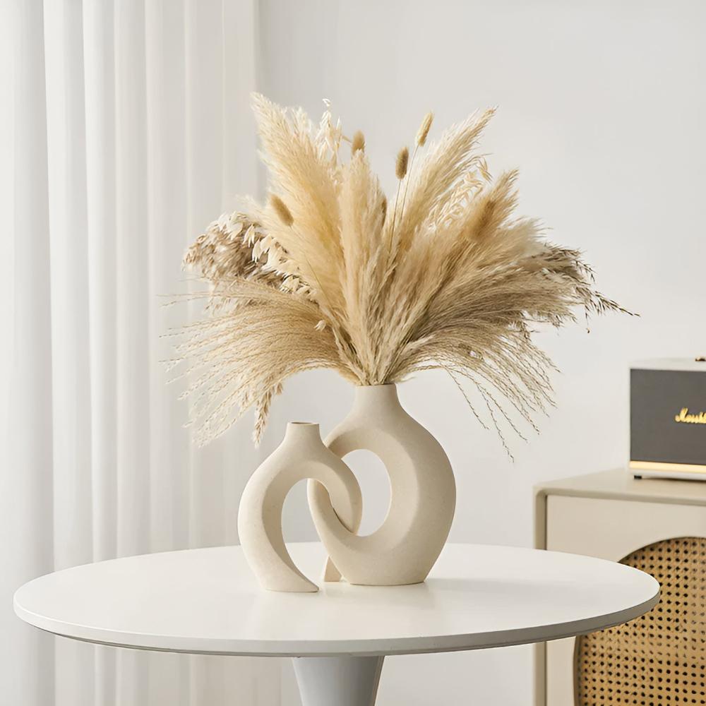 Hommfer - Duo de Vases en Céramique Abstraite Moderne - Hommfer