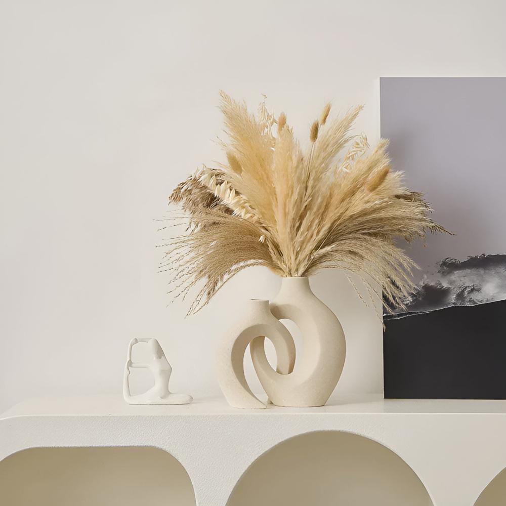 Hommfer - Duo de Vases en Céramique Abstraite Moderne - Hommfer