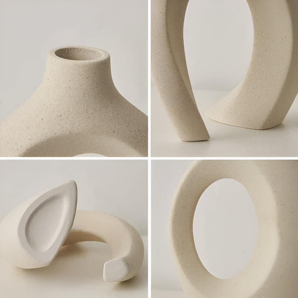 Hommfer - Duo de Vases en Céramique Abstraite Moderne - Hommfer