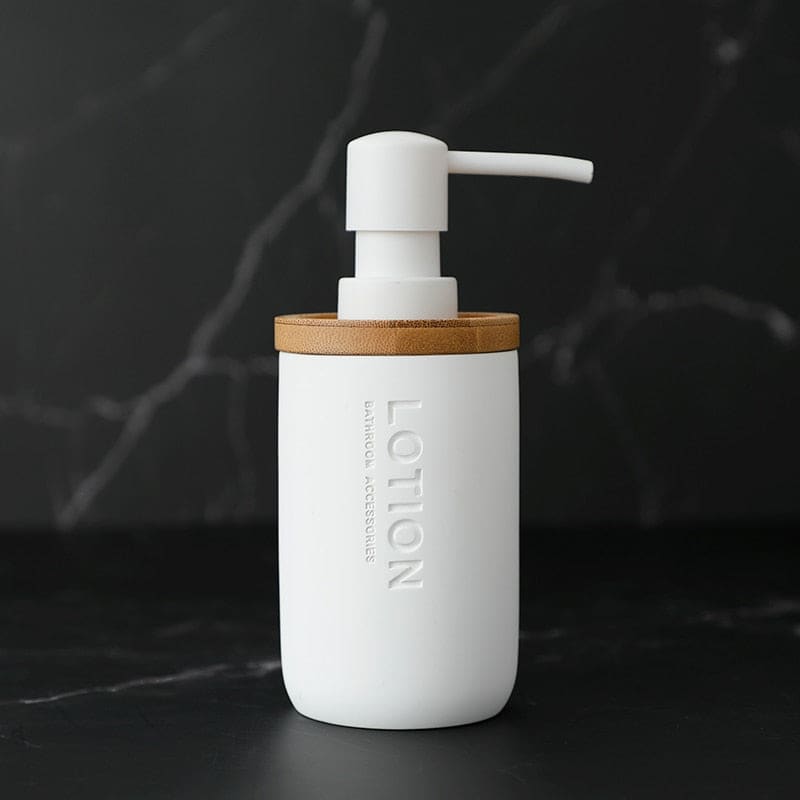 Hommfer – Ensemble d’Accessoires de Salle de Bain en Résine et Bois - Hommfer