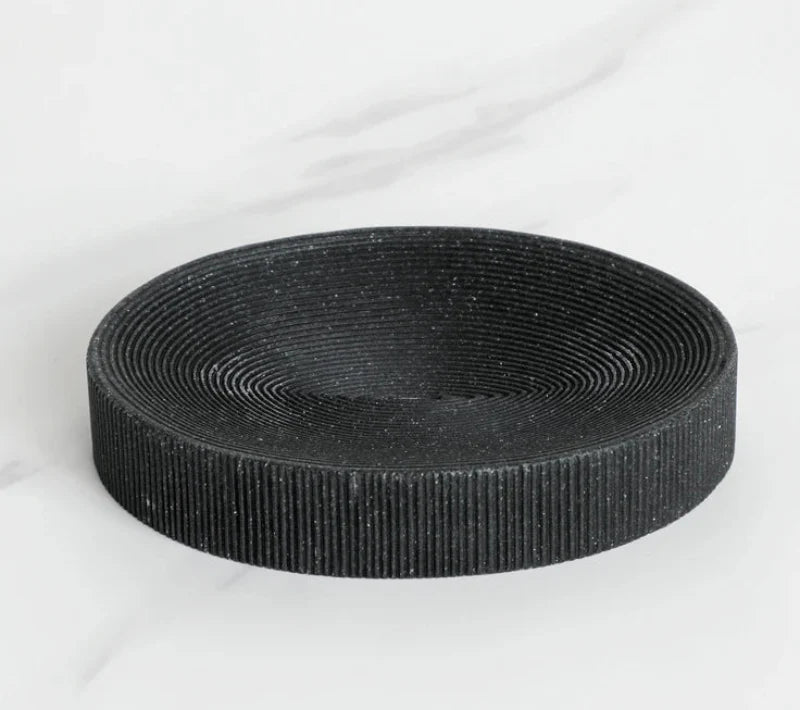 Hommfer – Ensemble d'Accessoires en Pierre de Lave Noire pour la Salle de Bain - Hommfer