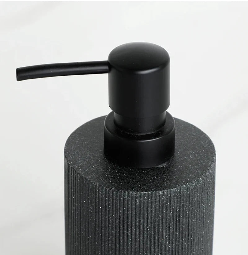 Hommfer – Ensemble d'Accessoires en Pierre de Lave Noire pour la Salle de Bain - Hommfer
