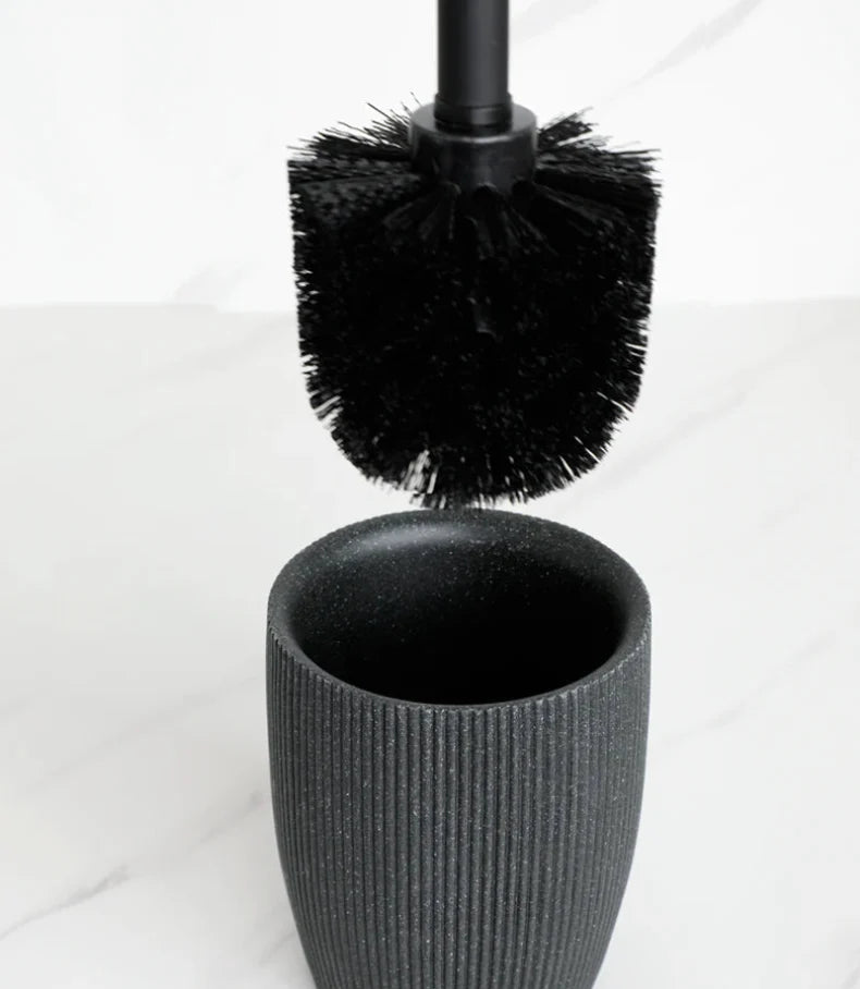 Hommfer – Ensemble d'Accessoires en Pierre de Lave Noire pour la Salle de Bain - Hommfer