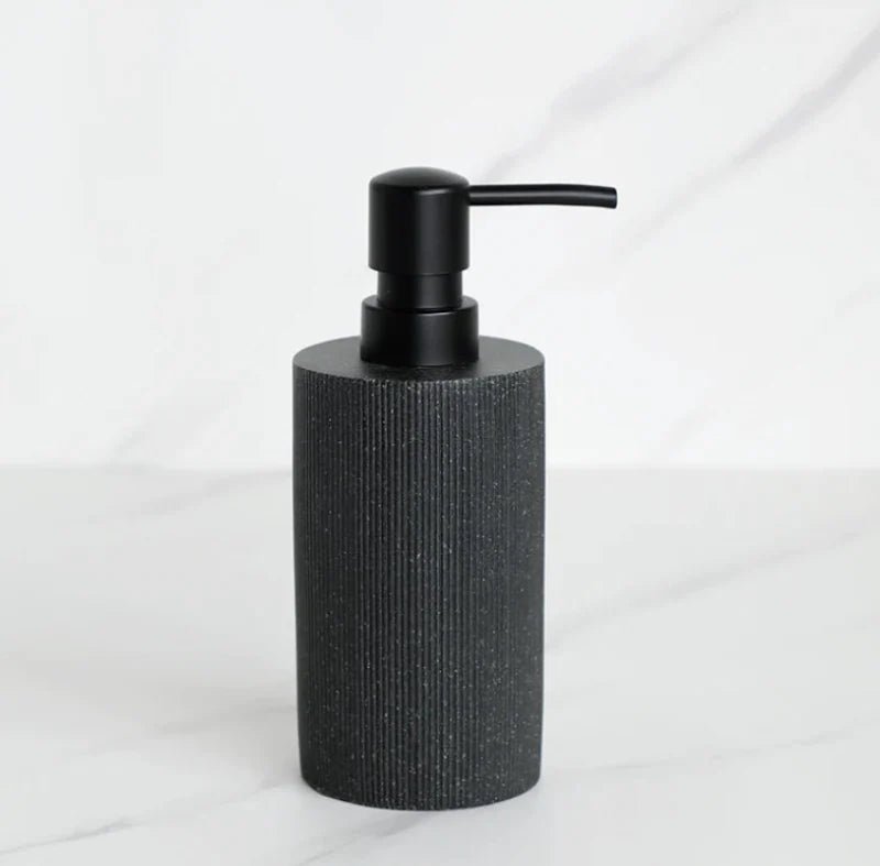Hommfer – Ensemble d'Accessoires en Pierre de Lave Noire pour la Salle de Bain - Hommfer