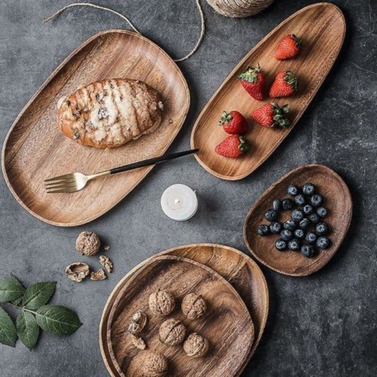 Hommfer - Ensemble de Bols de Service en Bois – 5 Pièces pour Snacks et Délices - Hommfer