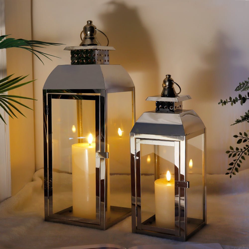 Hommfer – Ensemble de Lanternes en Acier Inoxydable - Hommfer